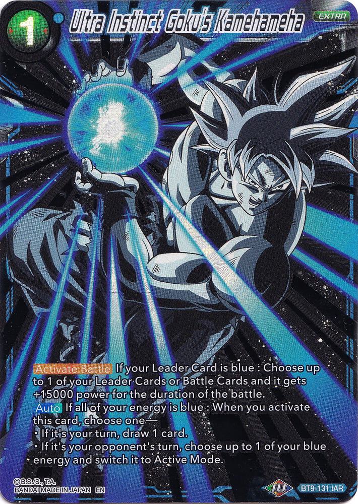 Ultra Instinct Goku's Kamehameha BT9-131 card from Collector's Selection Vol. 1