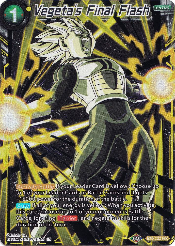 Vegeta's Final Flash BT9-133 card from Collector's Selection Vol. 1
