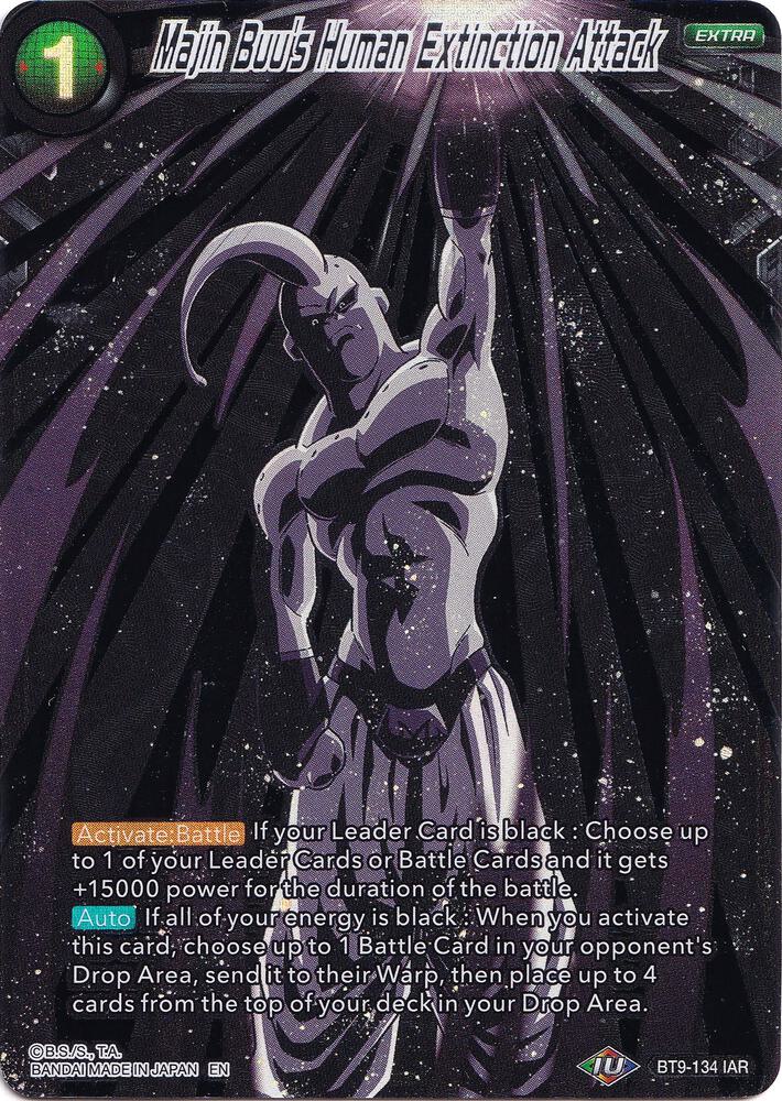 Majin Buu's Human Extinction Attack BT9-134 card from Collector's Selection Vol. 1