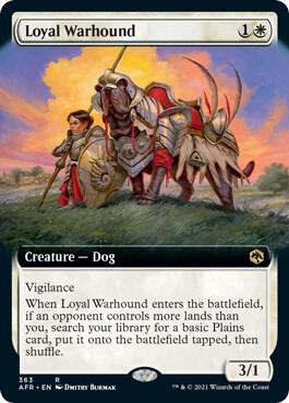 Loyal Warhound (Extended Art) 363 card from Adventures in the Forgotten Realms