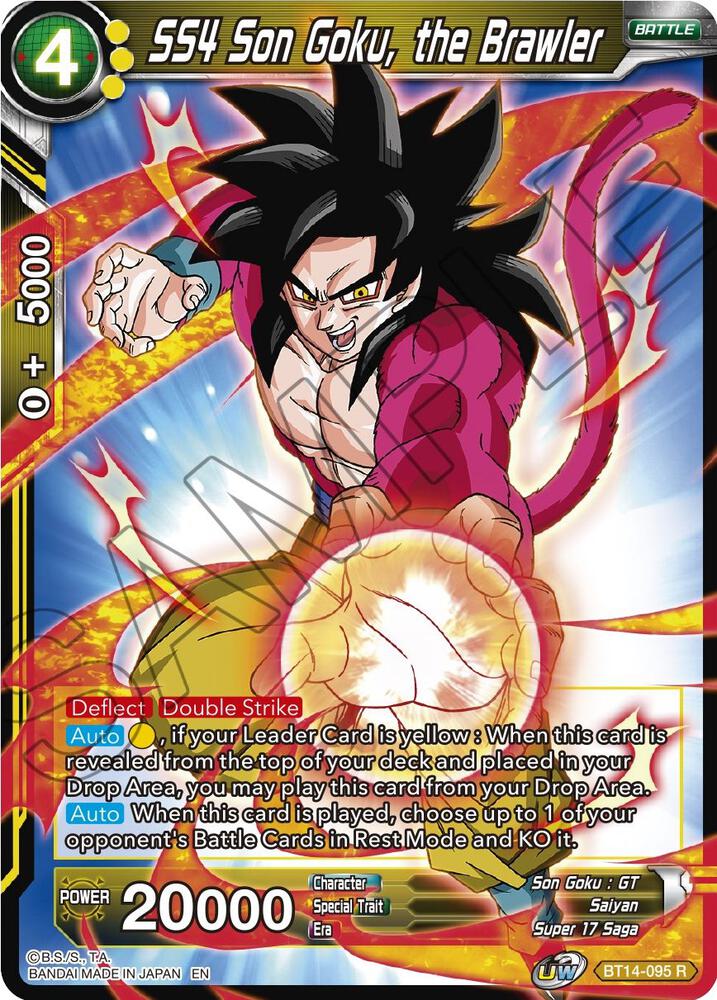 SS4 Son Goku, the Brawler BT14-095 card from Cross Spirits