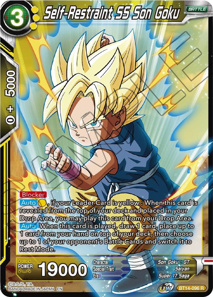 Self-Restraint SS Son Goku BT14-096 card from Cross Spirits