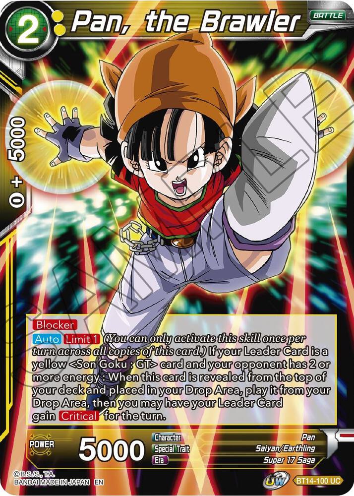 Pan, the Brawler BT14-100 card from Cross Spirits
