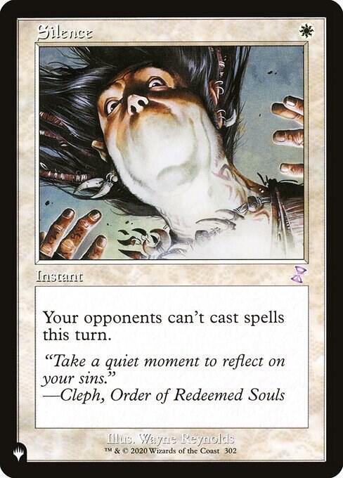 Silence 302/289 card from The List Reprints