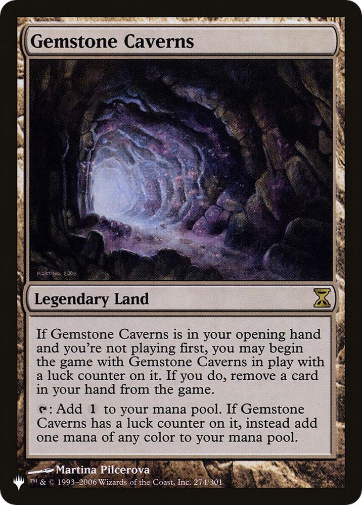 Gemstone Caverns 274/301 card from The List Reprints