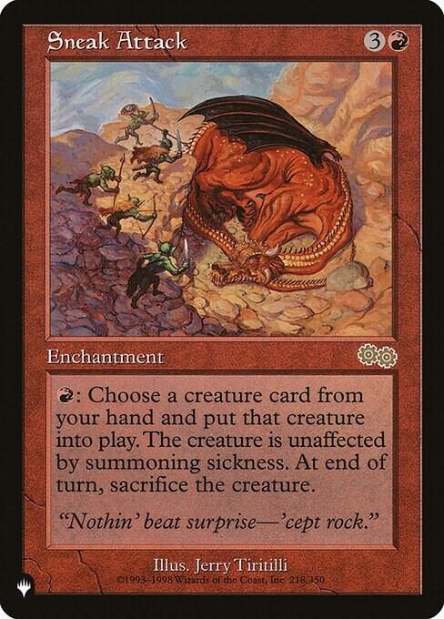 Sneak Attack 218/350 card from The List Reprints