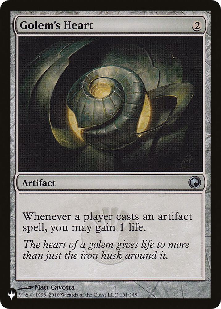 Golem's Heart 161/249 card from The List Reprints