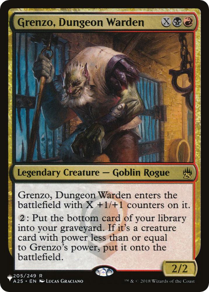 Grenzo, Dungeon Warden 205/249 card from The List Reprints