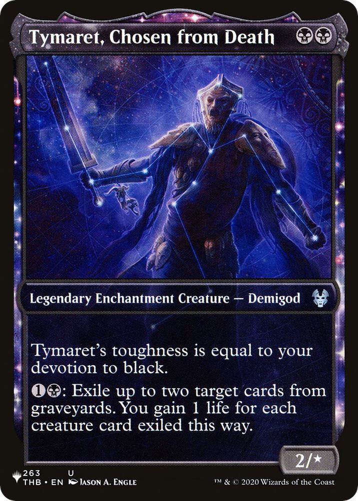 Tymaret, Chosen from Death (Showcase) 263/254 card from The List Reprints