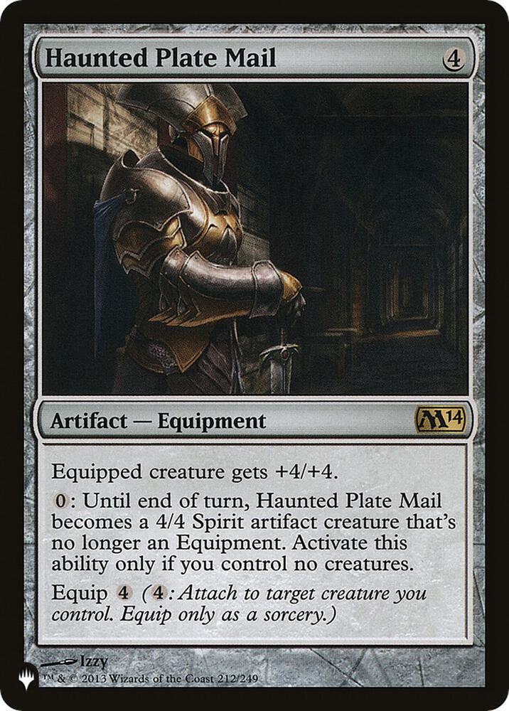 Haunted Plate Mail 212/249 card from The List Reprints