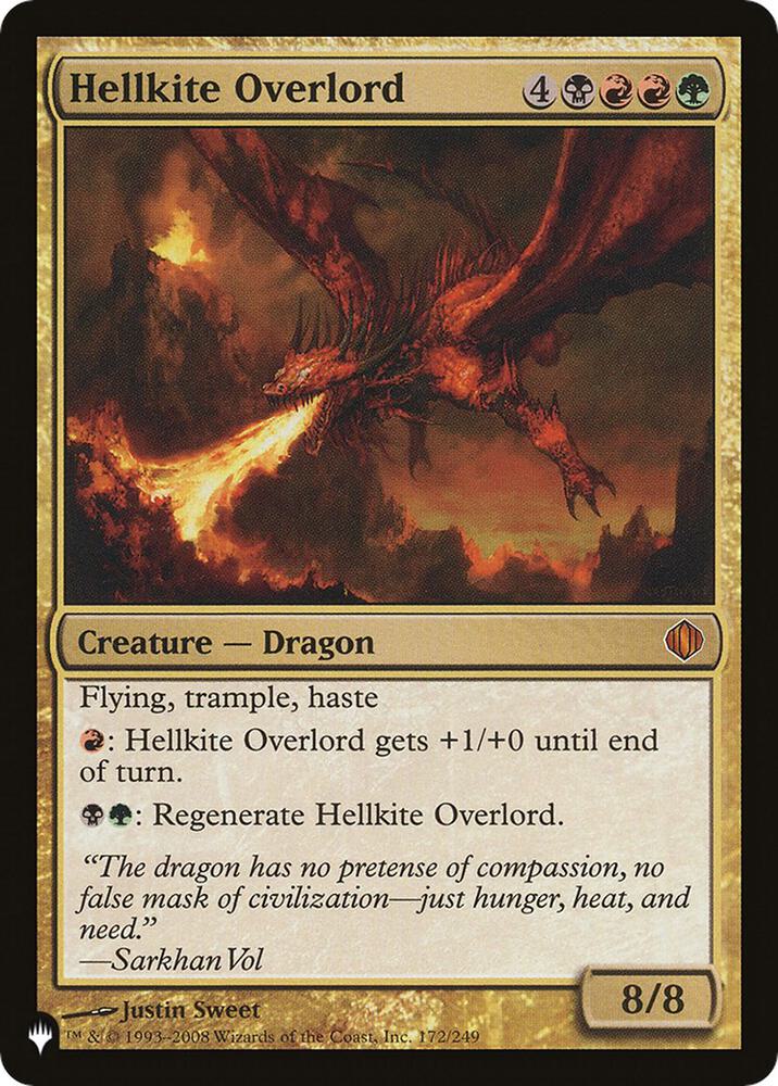 Hellkite Overlord 172/249 card from The List Reprints