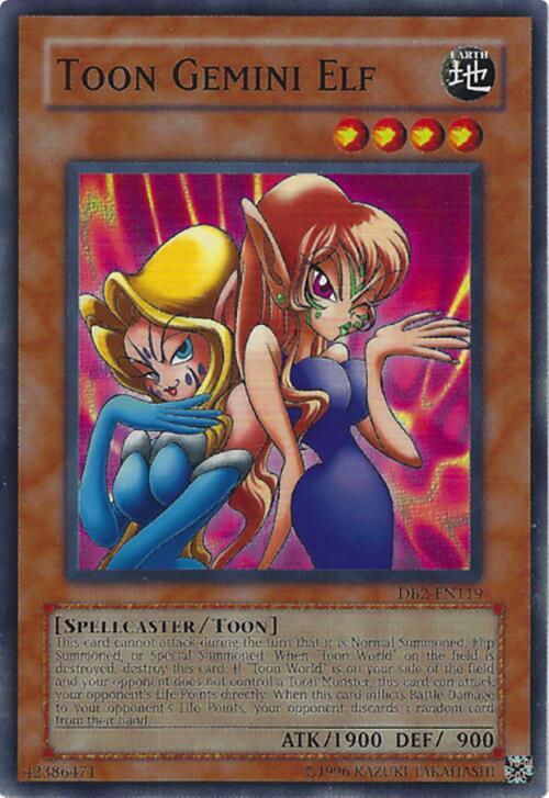 Toon Gemini Elf DB2-EN119 card from Dark Beginning 2