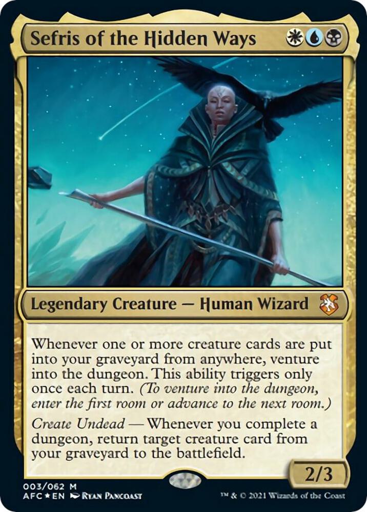 Sefris of the Hidden Ways (Display Commander) - Thick Stock 3 card from Commander: Adventures in the Forgotten Realms