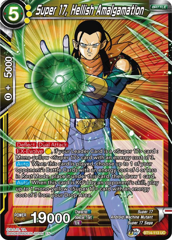 Super 17, Hellish Amalgamation BT14-113 card from Cross Spirits