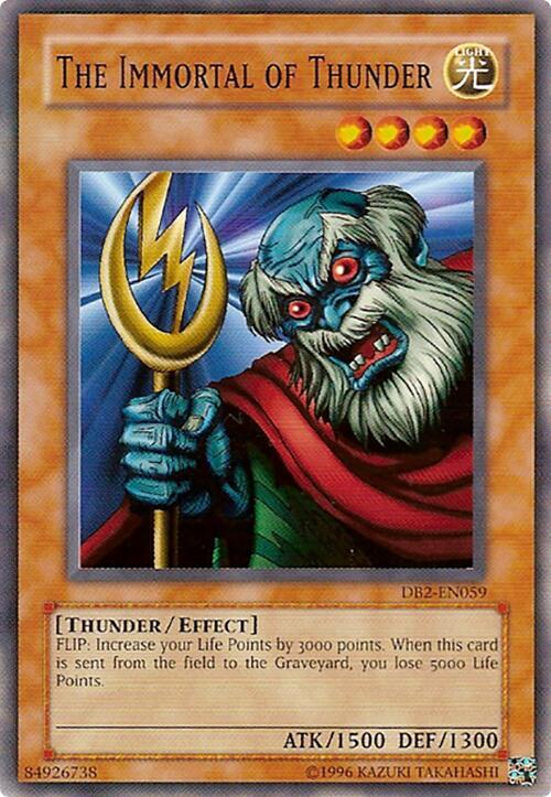 The Immortal of Thunder DB2-EN059 card from Dark Beginning 2