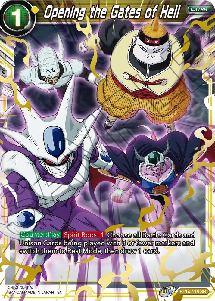 Opening the Gates of Hell BT14-116 card from Cross Spirits