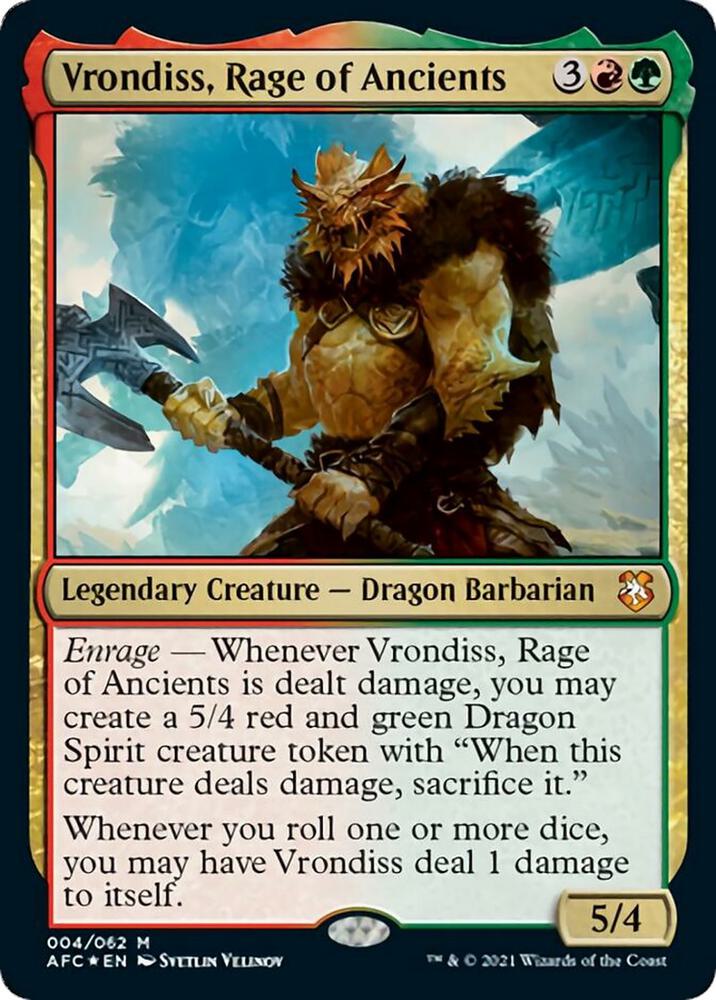 Vrondiss, Rage of Ancients (Display Commander) - Thick Stock 4 card from Commander: Adventures in the Forgotten Realms