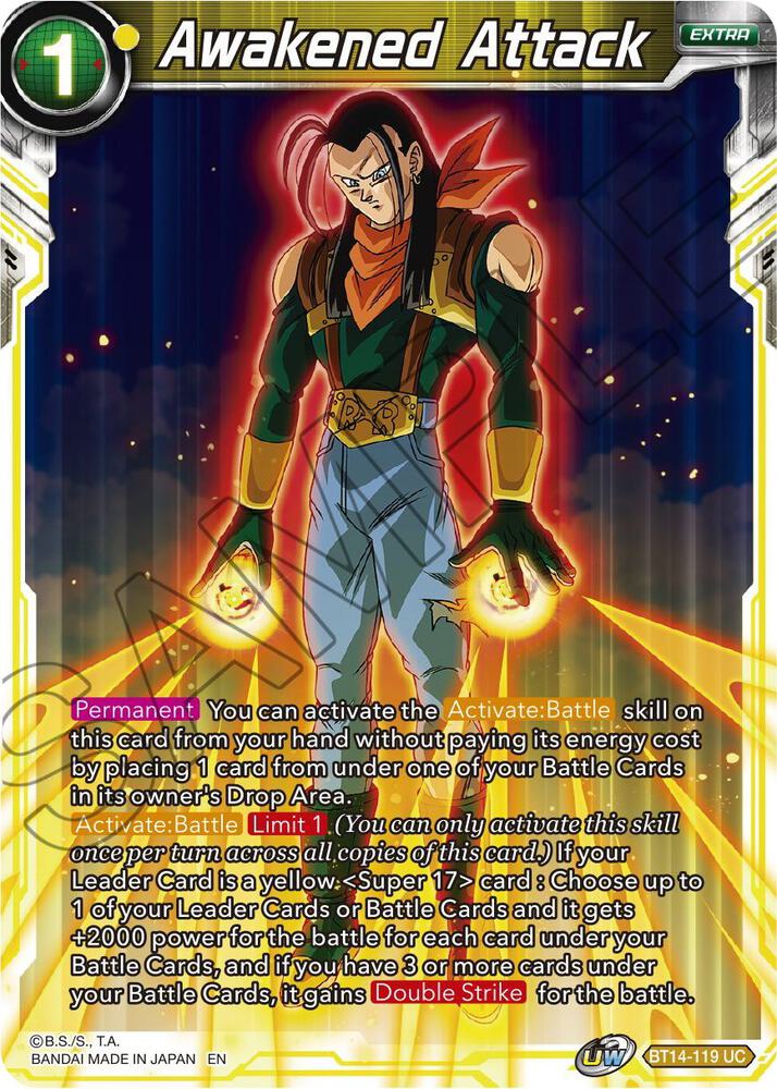 Awakened Attack BT14-119 card from Cross Spirits