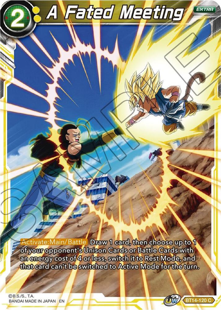 A Fated Meeting BT14-120 card from Cross Spirits