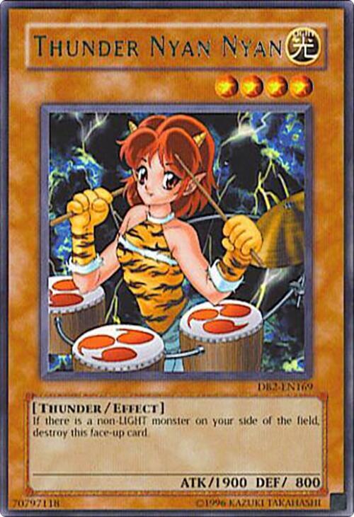 Thunder Nyan Nyan DB2-EN169 card from Dark Beginning 2