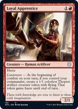 Loyal Apprentice 132 card from Commander: Adventures in the Forgotten Realms