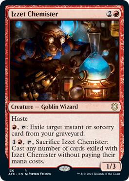 Izzet Chemister 130 card from Commander: Adventures in the Forgotten Realms