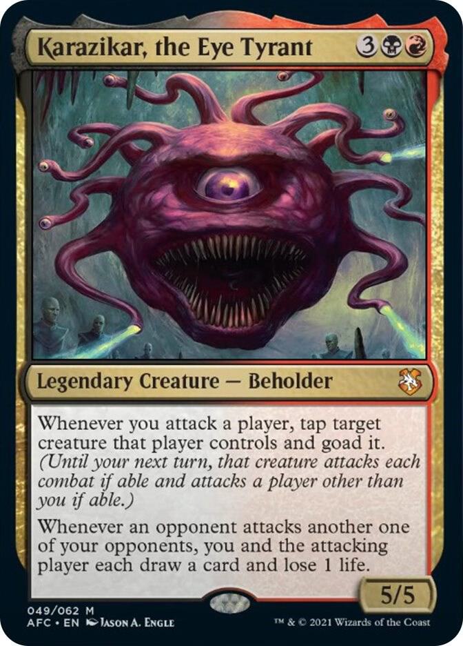 Karazikar, the Eye Tyrant 49 card from Commander: Adventures in the Forgotten Realms