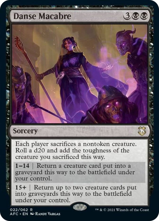 Danse Macabre 22 card from Commander: Adventures in the Forgotten Realms