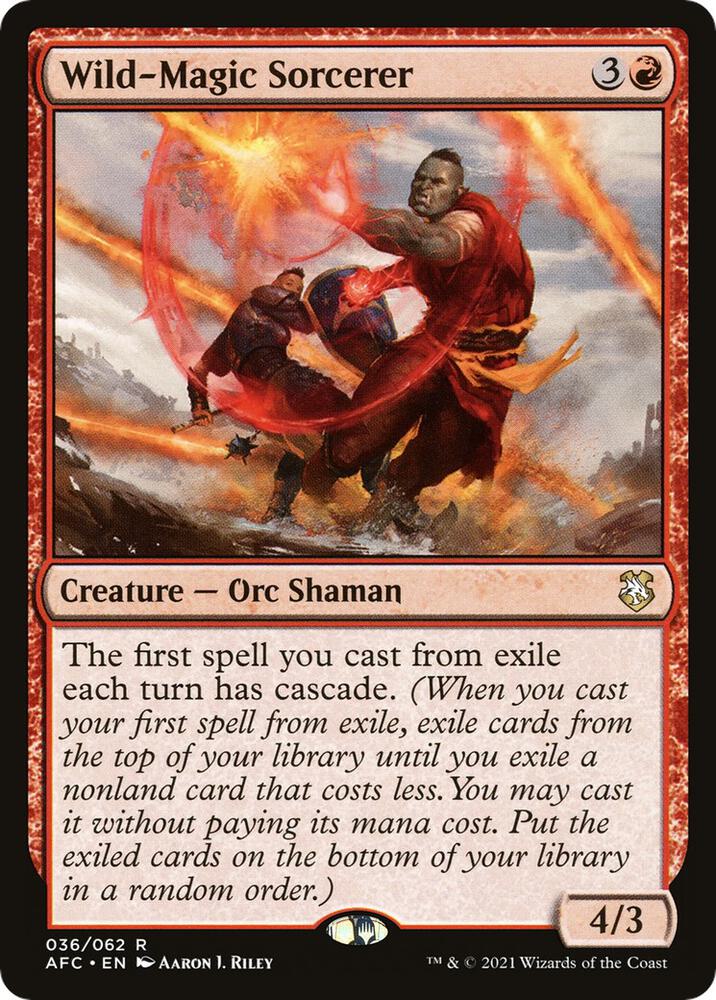 Wild-Magic Sorcerer 36 card from Commander: Adventures in the Forgotten Realms
