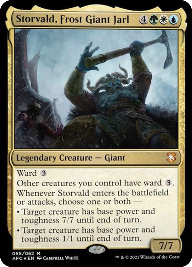 Storvald, Frost Giant Jarl 55 card from Commander: Adventures in the Forgotten Realms