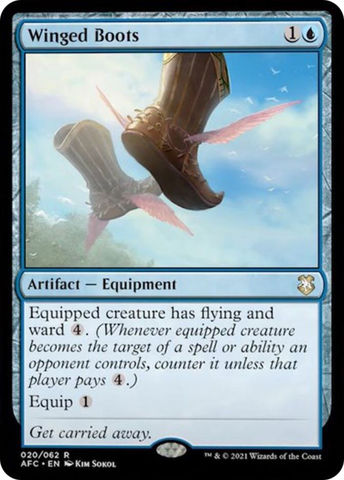 Winged Boots 20 card from Commander: Adventures in the Forgotten Realms