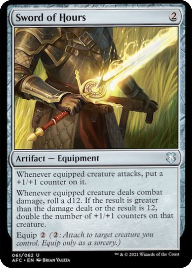 Sword of Hours 61 card from Commander: Adventures in the Forgotten Realms