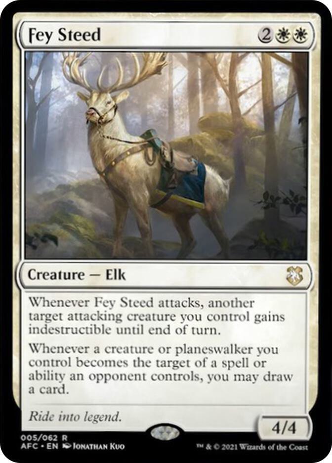 Fey Steed 5 card from Commander: Adventures in the Forgotten Realms