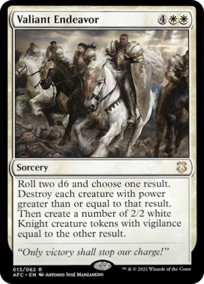 Valiant Endeavor 13 card from Commander: Adventures in the Forgotten Realms