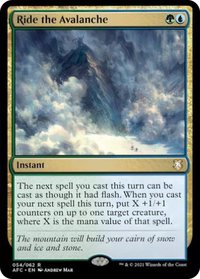 Ride the Avalanche 54 card from Commander: Adventures in the Forgotten Realms