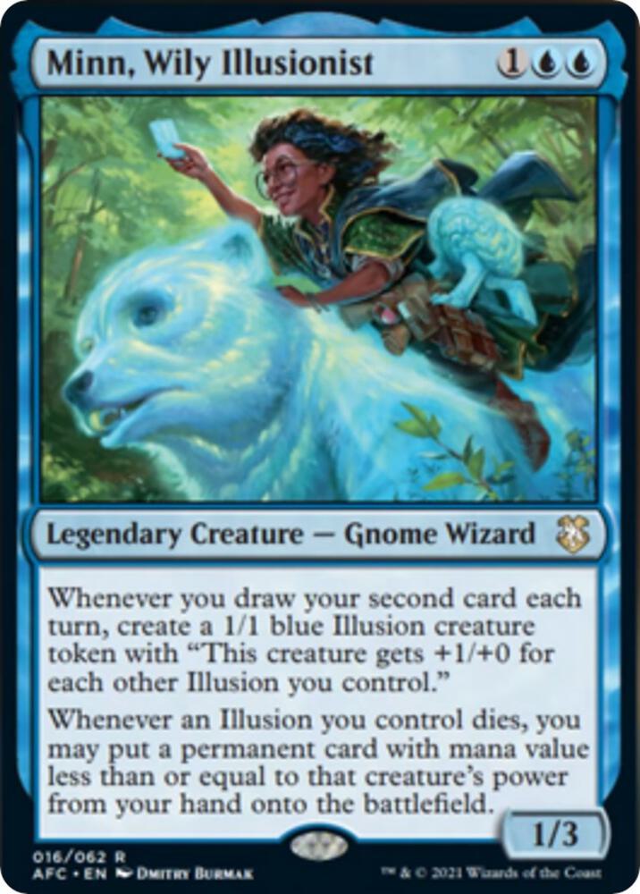 Minn, Wily Illusionist 16 card from Commander: Adventures in the Forgotten Realms