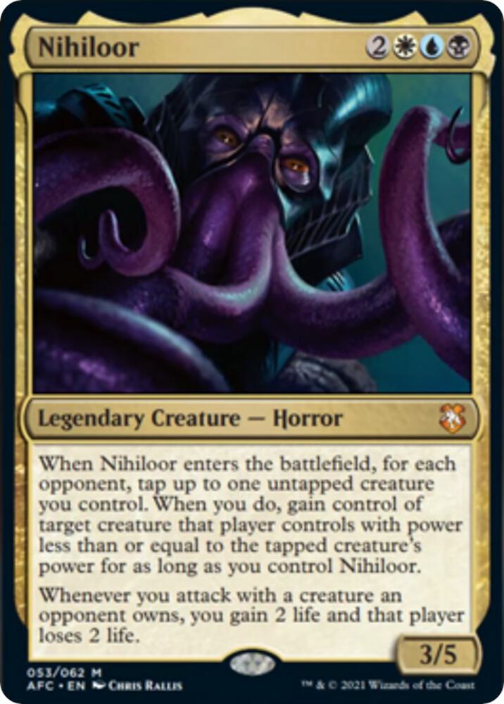 Nihiloor 53 card from Commander: Adventures in the Forgotten Realms