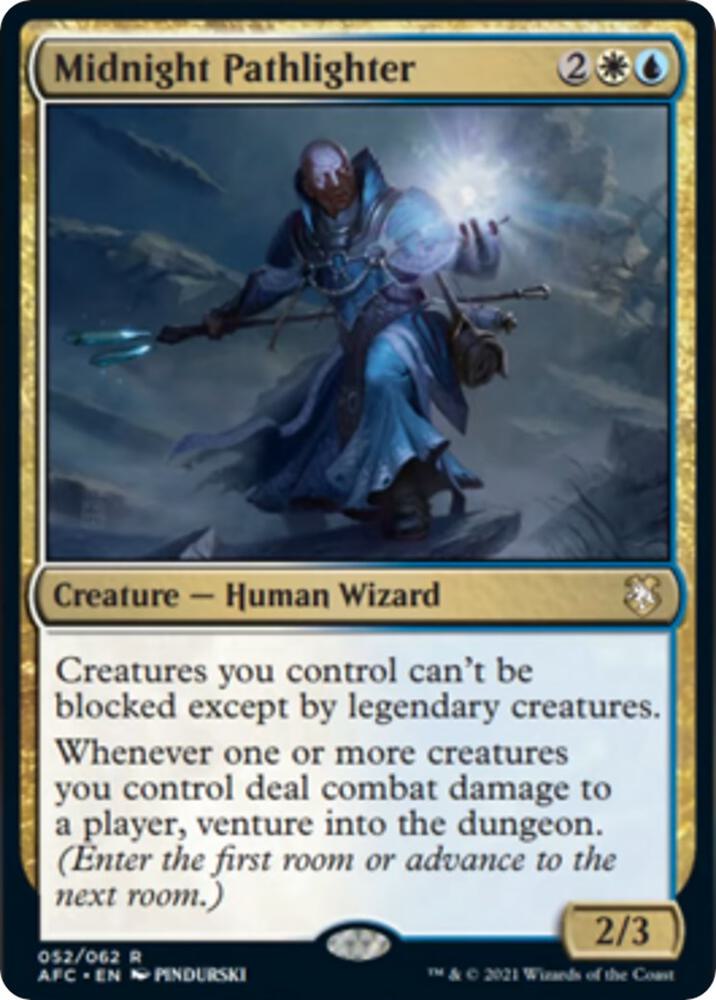 Midnight Pathlighter 52 card from Commander: Adventures in the Forgotten Realms