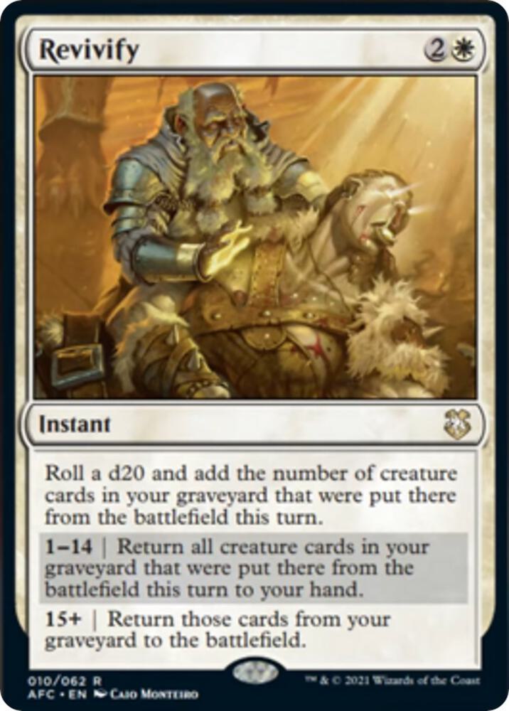 Revivify 10 card from Commander: Adventures in the Forgotten Realms