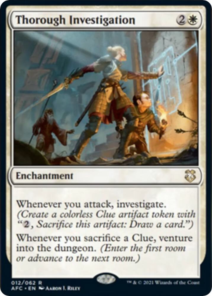Thorough Investigation 12 card from Commander: Adventures in the Forgotten Realms