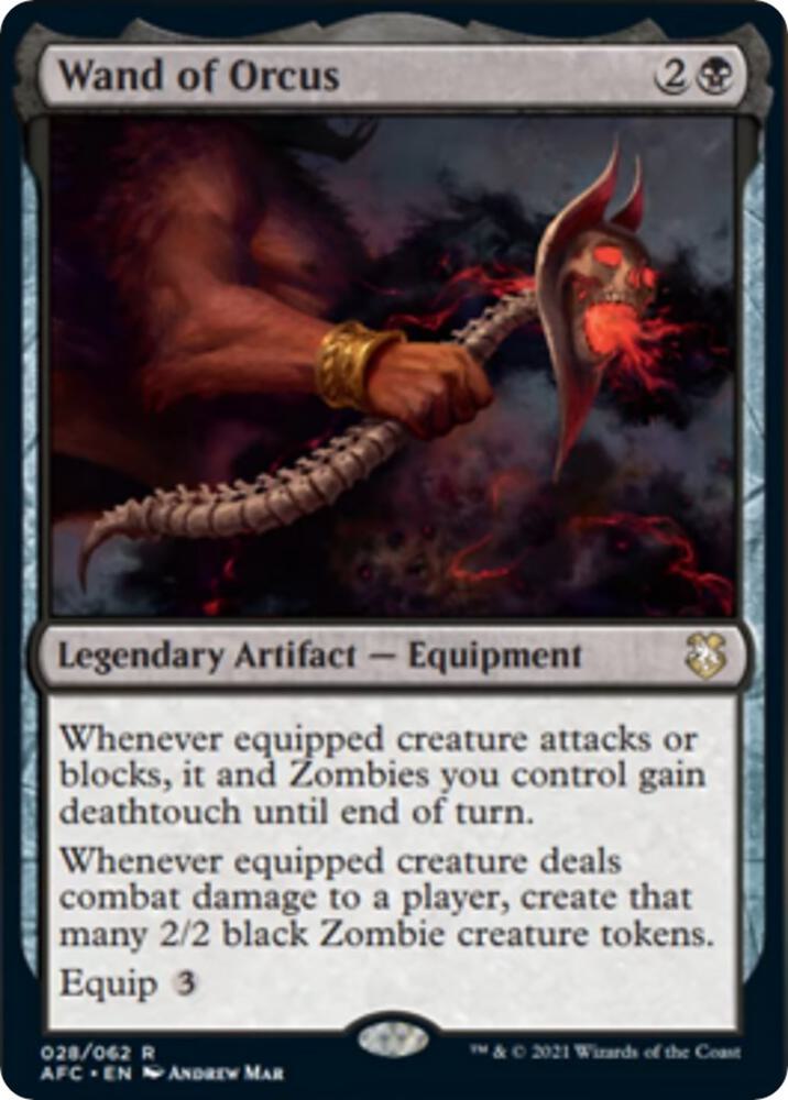 Wand of Orcus 28 card from Commander: Adventures in the Forgotten Realms