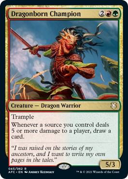 Dragonborn Champion 45 card from Commander: Adventures in the Forgotten Realms