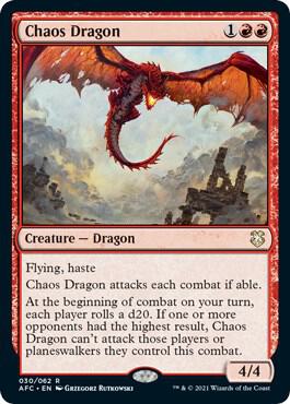Chaos Dragon 30 card from Commander: Adventures in the Forgotten Realms