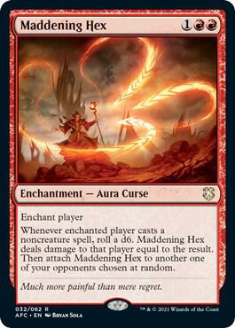 Maddening Hex 32 card from Commander: Adventures in the Forgotten Realms