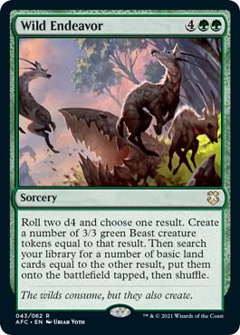 Wild Endeavor 43 card from Commander: Adventures in the Forgotten Realms