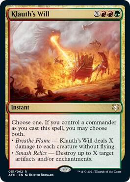 Klauth's Will 51 card from Commander: Adventures in the Forgotten Realms