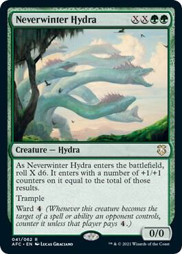 Neverwinter Hydra 41 card from Commander: Adventures in the Forgotten Realms