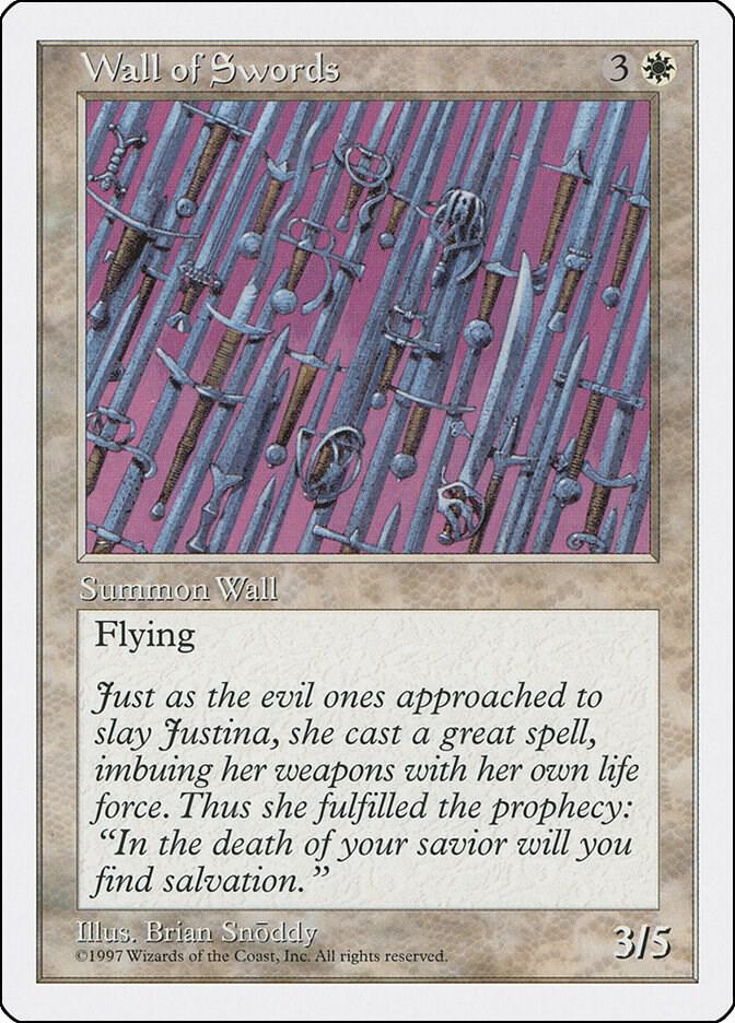 Wall of Swords card from Fifth Edition