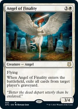 Angel of Finality 63 card from Commander: Adventures in the Forgotten Realms