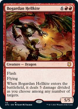 Bogardan Hellkite 115 card from Commander: Adventures in the Forgotten Realms